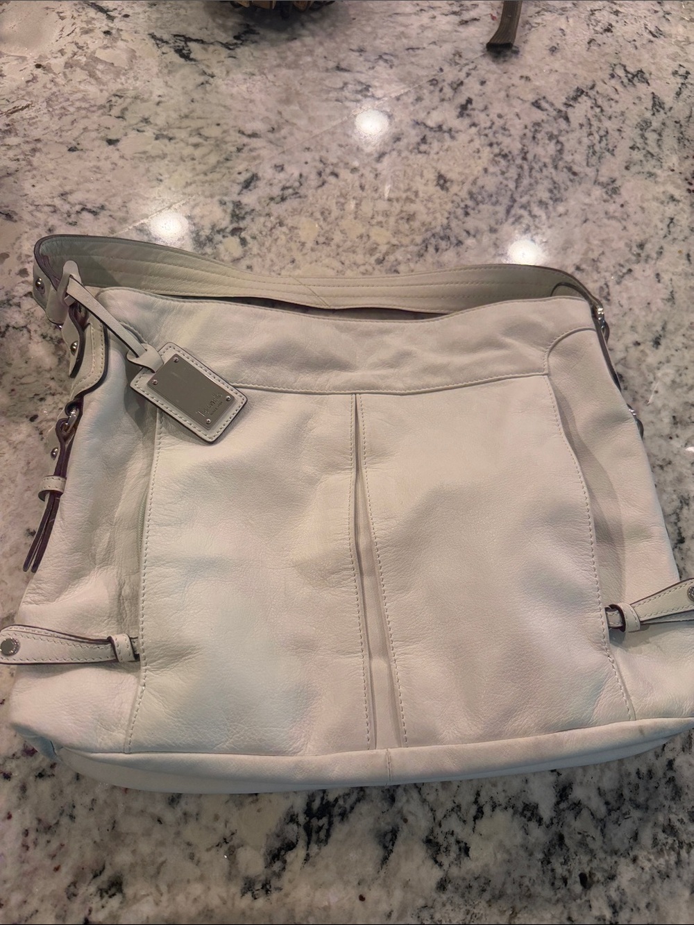 Tignanello White Leather Shoulder Bag with Tag